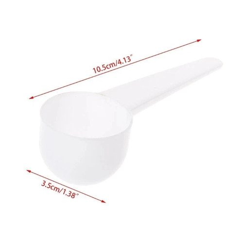 10g white plastic measuring - white,