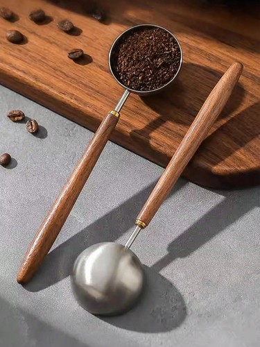 Stainless steel coffee scoop - steel,