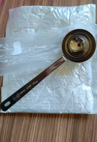 Stainless steel coffee scoop - steel,