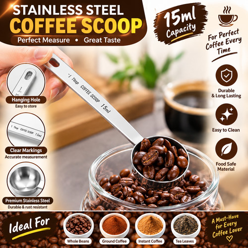 Stainless steel coffee - coffee, scoop