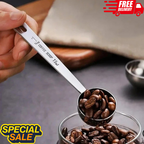 Stainless steel coffee scoop - stainless,