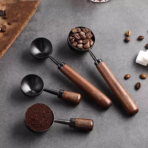 Walnut handle coffee measuring - walnut,