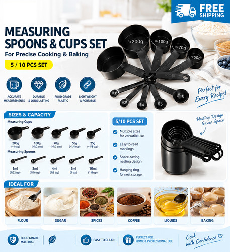 10pcs measuring spoons - 5/10pcs,