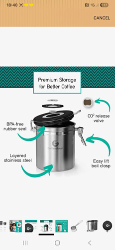 Coffee gator canister - coffee,