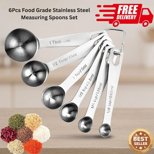 6pcs stainless steel - 6pcs,