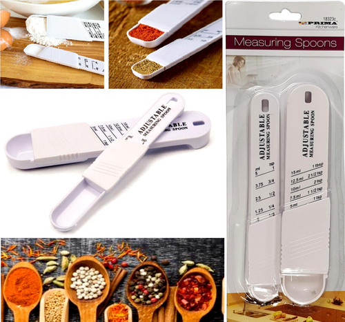 Adjustable measuring spoons - adjustable,