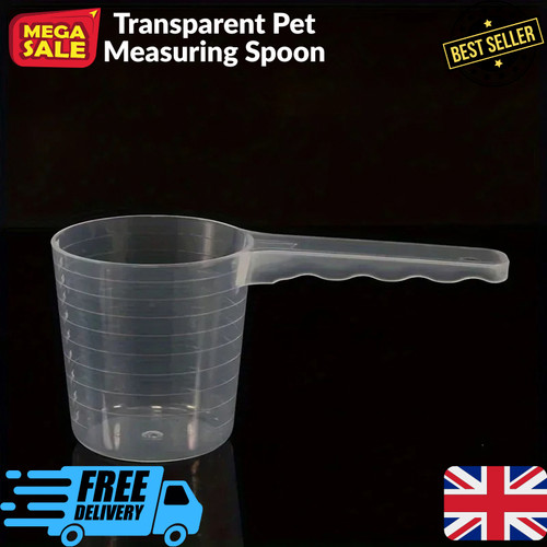 Transparent pet food measuring - transparent,