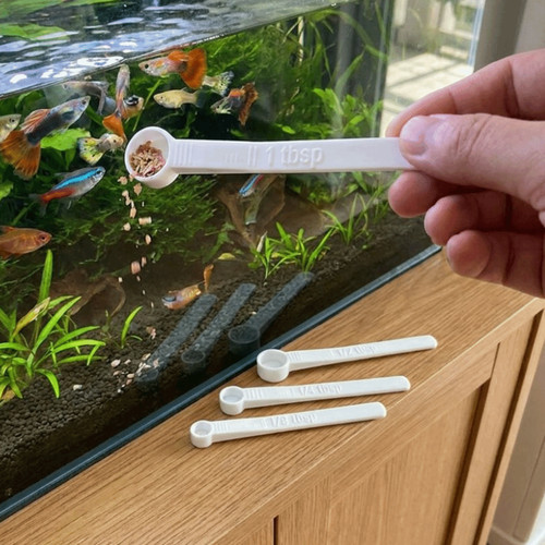 3pcs fish food measuring spoon - food,